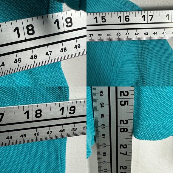 J Lindeberg Blue Short Sleeve Polos Shirt Mens Size‎ Large Collared Golf Tee L - Picture 9 of 9